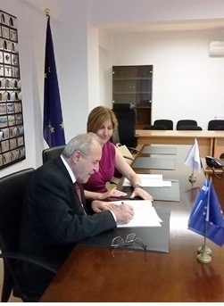 Meeting of the Commission for the Protection of Competition with the Chairman of the Hellenic Competition Authority, Mr. Kyritsakis on the signing of the Memorandum of Cooperation, October 30, 2014 