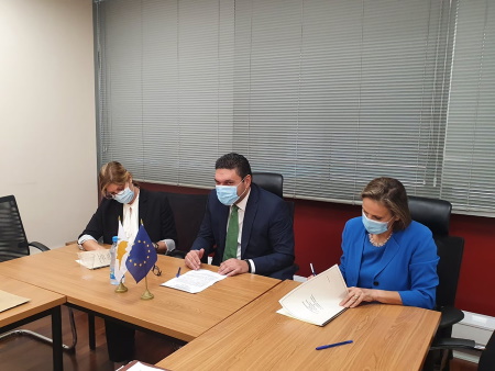 Signing of the Memorandum of Cooperation between the Commission for the Protection of Competition and the Treasury of the Republic of Cyprus, October 15, 2020 